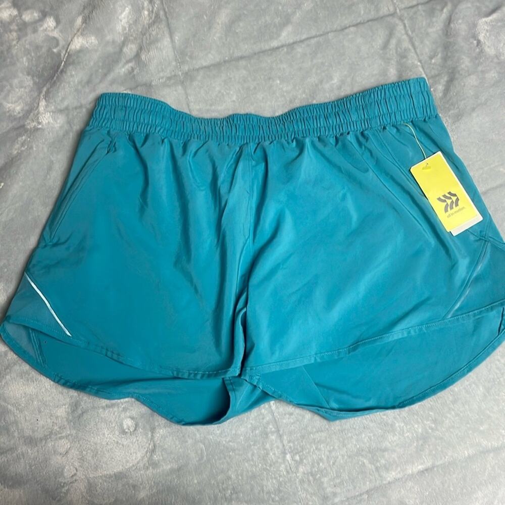 NWT All In Motion Women’s Teal Running Shorts Size XL